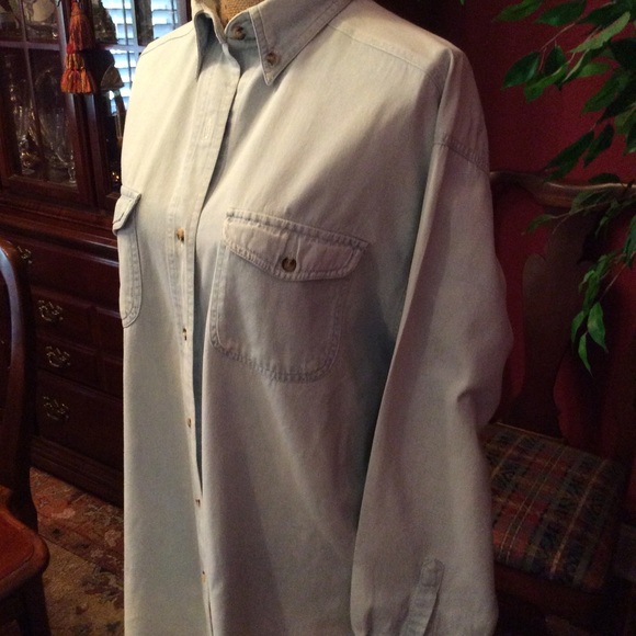 Vintage acid washed denim shirt - Picture 3 of 5